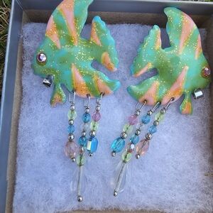 Vibrant Fish-Shaped Kids Earrings